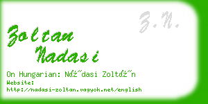 zoltan nadasi business card